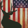 American Flag Deer Silhouette Diamond Painting