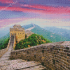 Great Wall Of China In Sunset Diamond Painting
