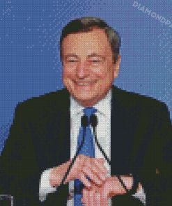 Mario Draghi Smiling Diamond Painting