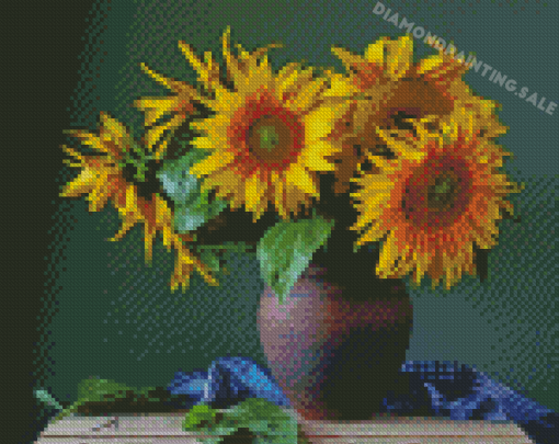 Sunflowers In A Vase Diamond Painting