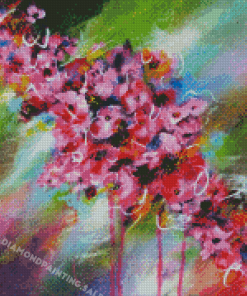 Abstract Floral Pink Surge Acrylic Diamond Painting