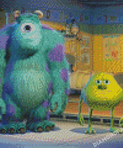 Aesthetic Sulley And Mike Cartoon Diamond Painting