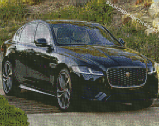 Black Jaguar Xf Car Diamond Painting