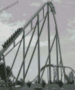 Black And White Roller Coaster Diamond Painting