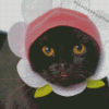 Black Cat With Hat Diamond Painting