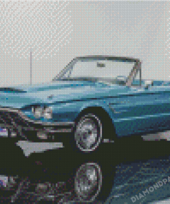 Blue Thunderbird Car Diamond Painting