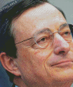 Close Up Mario Draghi Diamond Painting