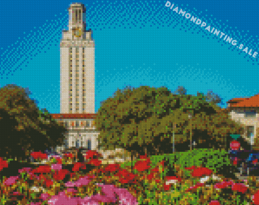 Flowering Garden Of University Of Texas Diamond Painting