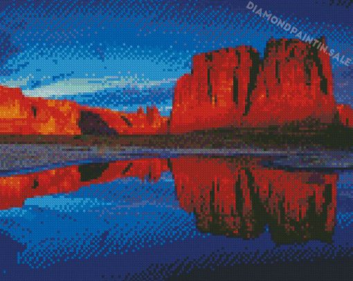 Moab Landscape Water Reflection Diamond Painting