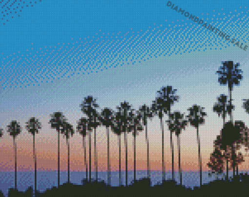 Palm Trees In California Diamond Painting