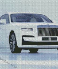 White Roll Royce Luxury Car Diamond Painting