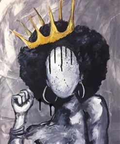Abstract Black Queen Diamond Painting
