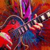 Abstract Playing Electric Guitars Art Diamond Painting