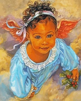 Black Baby Girl Diamond Painting