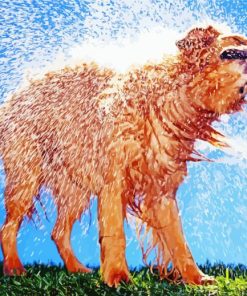 Brown Wet Dog Diamond Painting