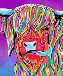 Colorful Cow Art Diamond Painting