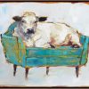 Cow On A Couch Art Diamond Painting