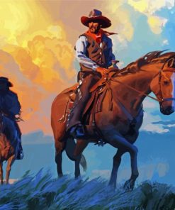 Cowboys And Horses Art Diamond Painting