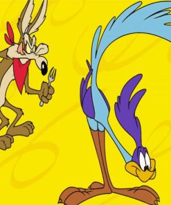 Coyote And Roadrunner Cartoon Characters Diamond Painting