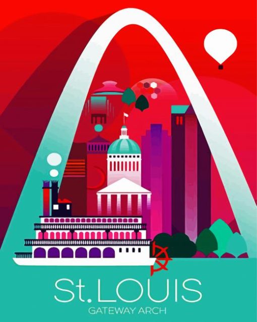 Gateway Arch St Louis Poster Diamond Painting