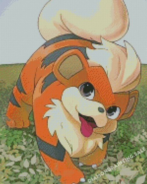 Growlithe Pokemon Species Diamond Painting