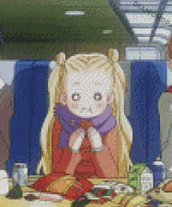 Honey And Clover Characters Eating Diamond Painting