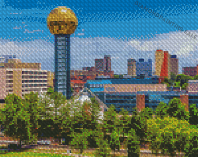 Knoxville Sunsphere Building Diamond Painting