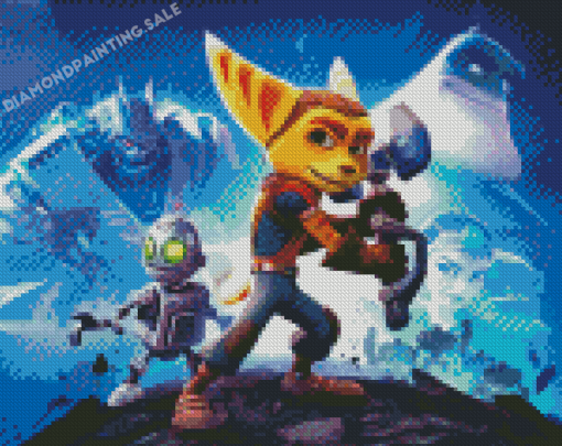 Ratchet And Clank Game Characters Diamond Painting