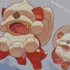 Pokemon Species Growlithe Art Diamond Painting