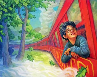 Harry Potter On Train Diamond Painting