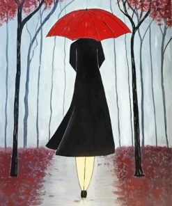Lady Umbrella Art Diamond Painting