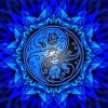 Mandala Yin Yang Blue Rose Diamond Painting
