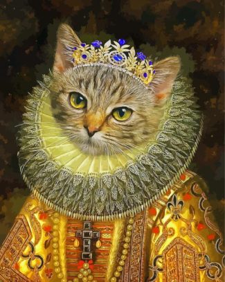 Medieval Royal Cat Diamond Painting