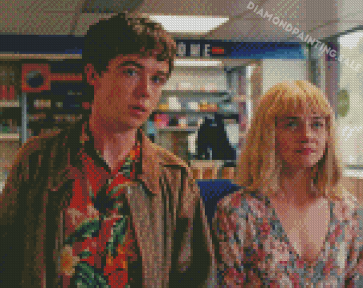 Movie Characters Alex Lawther And Jessica Barden Diamond Painting