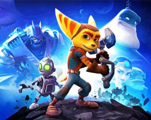 Ratchet And Clank Game Characters Diamond Painting