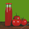 Bottle Of ketchup And Fresh Tomatoes Diamond Painting