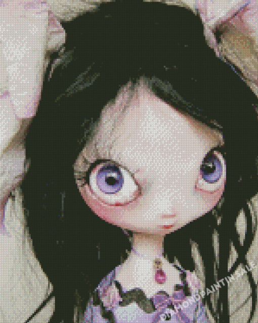 Creepy Big Eyes Doll Diamond Painting