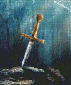 The Sword Excalibur In Stone Diamond Painting