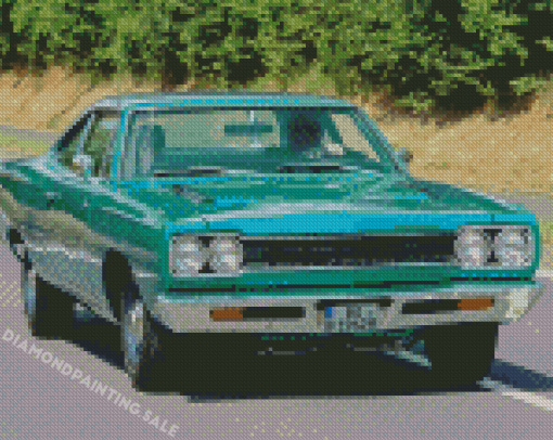 Green Plymouth Roadrunner Diamond Painting