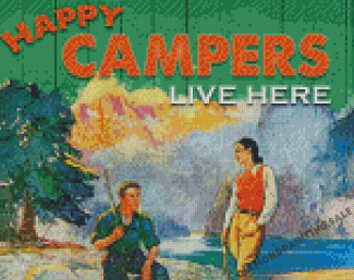 Happy Camper Couple Diamond Painting