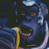 Overwatch Winston Eating Banana Diamond Painting