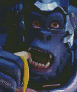 Overwatch Winston Eating Banana Diamond Painting