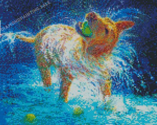 Wet Dog Art Diamond Painting