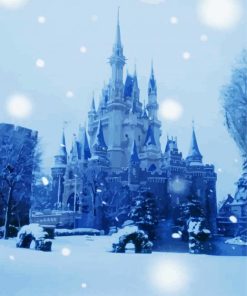 Snowy Disney Palace Diamond Painting