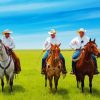 Three Cowboys And Horses Diamond Painting