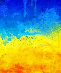 Ukraine flag Splash Diamond Painting