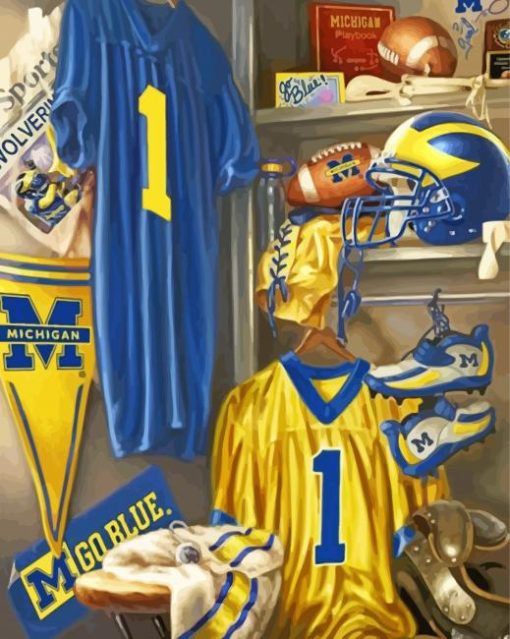 Aesthetic Michigan Wolverine Football Diamond Painting