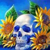 Aesthetic Skull Sunflower Diamond Painting