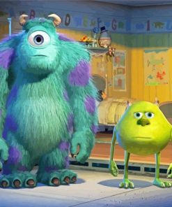 Aesthetic Sulley And Mike Cartoon Diamond Painting