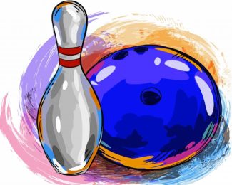 Aesthetic Bowling Art Illustration Diamond Painting